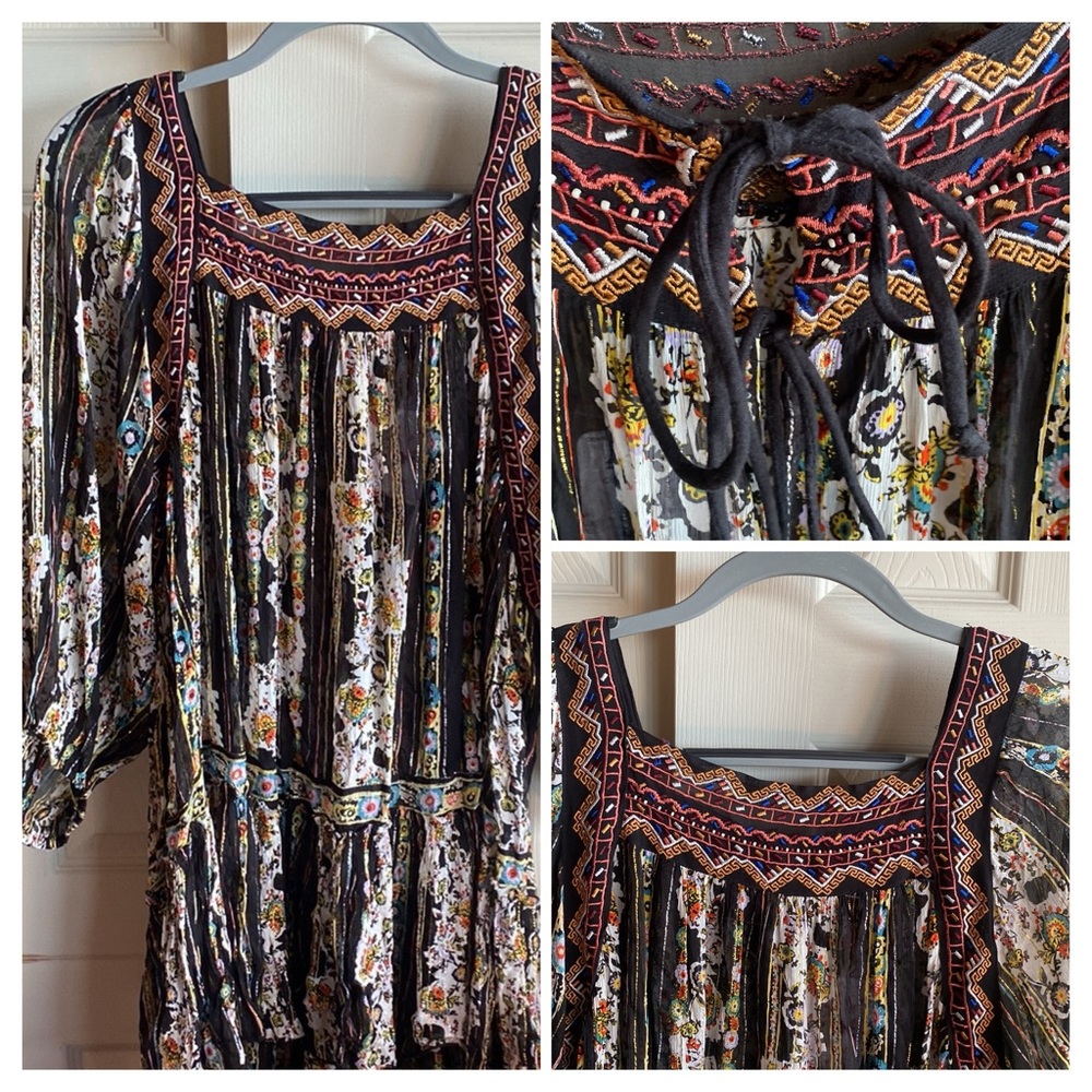 Free People NWT Dance Magic Long Sleeve Boho Tunic Dress Size medium - Picture 7 of 15